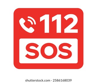 Emergency SOS Sign for Urgent Assistance High Quality Vectorial Image