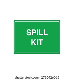 Marcador de Locación de KIT DE DERRAMES DE EMERGENCIA para suministros y equipos de contención de derrames de materiales peligrosos Vector Archivo