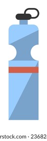 Emergency or sports whistle with keychain, isolated sportive equipment for coaches on match. Survival hiking instrument making signal or sound noise for rescuers. Vector in flat style illustration
