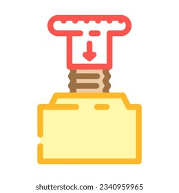 emergency stop button alert color icon vector. emergency stop button alert sign. isolated symbol illustration