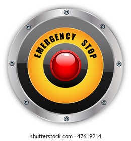 Emergency Stop Button - Eps 10