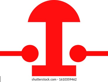 Emergency stop button vector icon. Flat Emergency stop button pictogram is isolated on a white background.