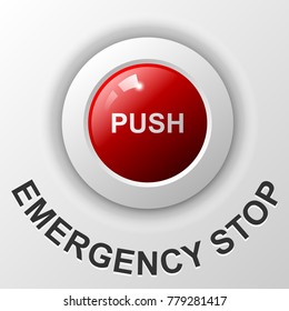 Emergency stop push button, Red button .