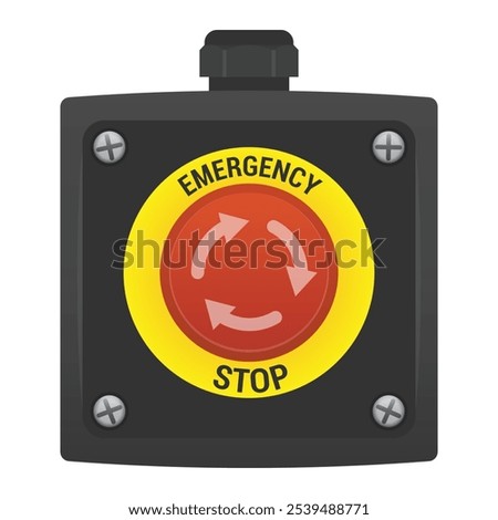 Emergency Stop push button switch. Red mushroom latching emergency stop switch