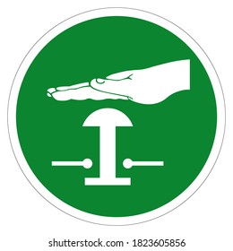 Signo de símbolo del botón de inserción de parada de emergencia, ilustración del vector, aislamiento de la etiqueta de fondo blanco .EPS10