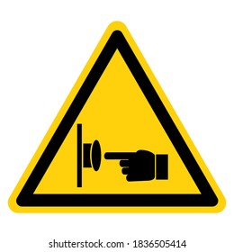 Emergency Stop Push Button Symbol Sign, Vector Illustration, Isolate On White Background Label .EPS10