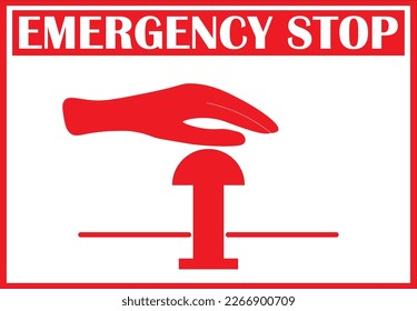 emergency stop sign vector eps