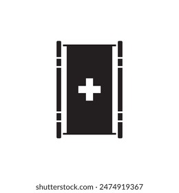 Emergency stretcher icon design, isolated on white background, vector illustration