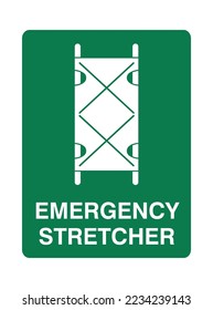 Emergency Stretcher - Safety Signs - Emergency Information Signs - Hospital, Industrial Emergency Equipment, Protection Signs.