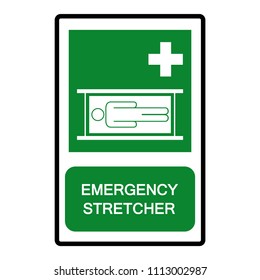 Emergency Stretcher Symbol Sign ,Vector Illustration, Isolate On White Background Icon. EPS10