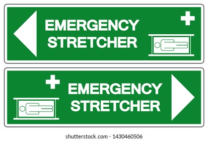 Emergency Stretcher Symbol Sign, Vector Illustration, Isolate On White Background Label .EPS10