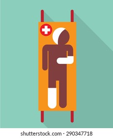 Emergency stretcher Vector Illustration