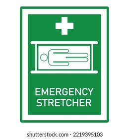 Emergency Stretcher Vector Sign For Your Design