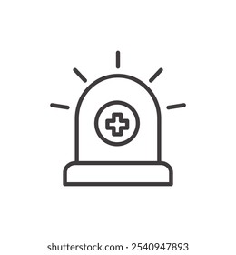 Emergency stroke icon in black