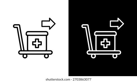 Emergency Supply White Icon Set Design