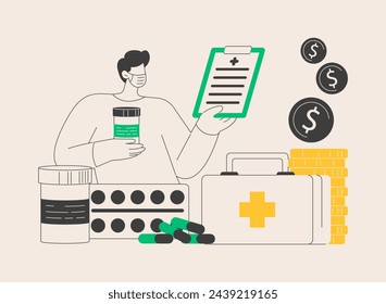 Fondo de apoyo de emergencia concepto abstracto ilustración vectorial. Apoyo a las personas enfermas, en cuarentena, o en autoaislamiento dirigido, ayuda gubernamental, respuesta de emergencia beneficio metáfora abstracta.