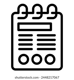 Emergency support information icon outline vector. Urgent crisis assistance. Hotline first aid consultation
