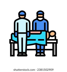 vector de icono de color de cirugía de emergencia. signo de cirugía de emergencia. ilustración de símbolo aislado