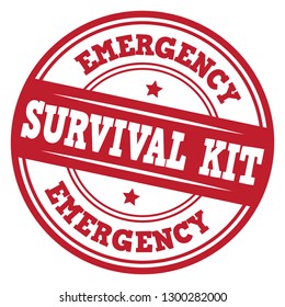 Emergency Survival Kit Stamp