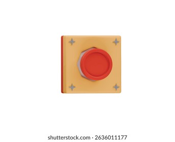  Icono de interruptor de emergencia Ilustración 3D Render