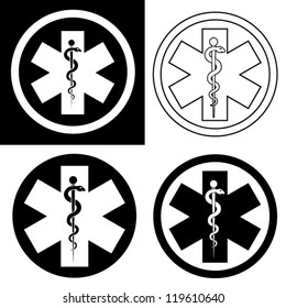 Emergency Symbol in Black & White