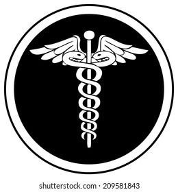 Emergency Symbol in Black & White.vector