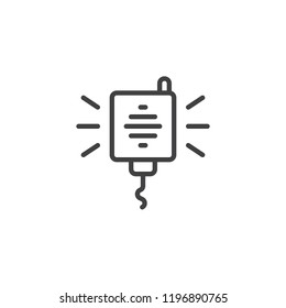 Emergency system outline icon. linear style sign for mobile concept and web design. Alarm security simple line vector icon. Symbol, logo illustration. Pixel perfect vector graphics