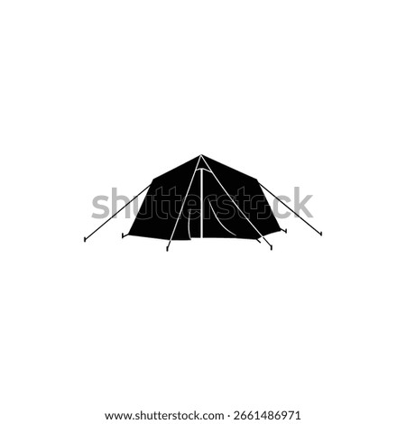 Emergency Tent Setup Icon for Disaster Relief and Shelter