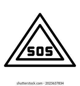Emergency triangular icon outline vector. Triangle sign. Warning car