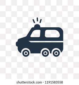 Emergency Truck vector icon isolated on transparent background, Emergency Truck transparency concept can be used web and mobile