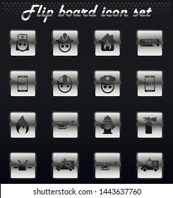 emergency vector flip mechanical icons for user interface design