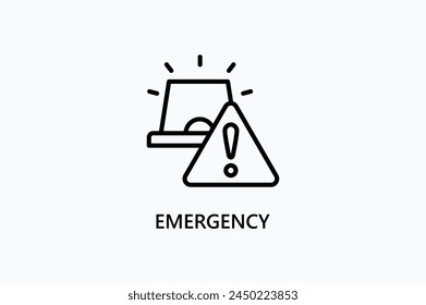 Emergency vector, icon or logo sign symbol illustration