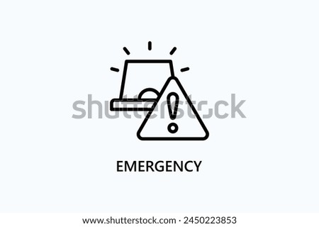 Emergency vector, icon or logo sign symbol illustration