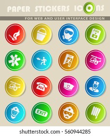 emergency vector icons for user interface design