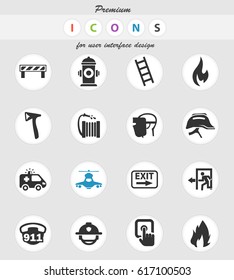 emergency vector icons for user interface design