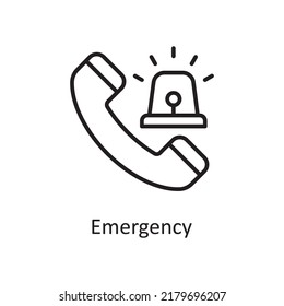 Emergency vector outline Icon Design illustration. Medical Symbol on White background EPS 10 File