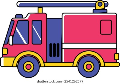 Emergency Vehicle Fire Truck Illustration