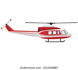 emergency vehicle helicopter vector illustration