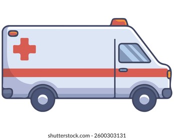 Emergency vehicle icon isolated vector illustration on white background