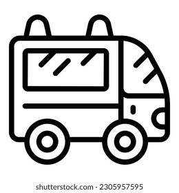 Emergency vehicle icon outline vector. Medic rescue. Service medic