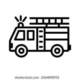 Emergency vehicle Vector Icon easily modify

