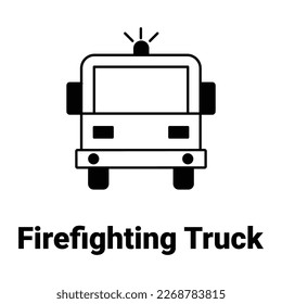 Emergency vehicle Vector Icon easily modify

