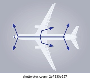 Notwege im Flugzeug. Vektor	
