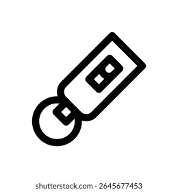 Emergency whistle. Editable stroke vector icon.