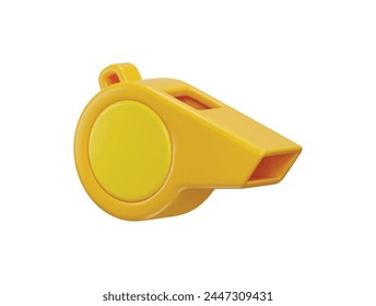 Emergency whistle icon 3d rendering vector illustration