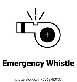 Icono del vector de silbato de emergencia que modifica fácilmente

