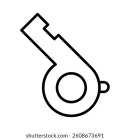 Emergency Whistle Vector Line Icon Design