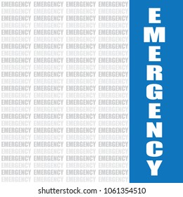 emergency word, vector background