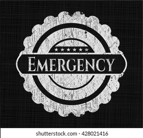 Emergencia escrita en una pizarra