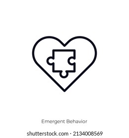 Emergent Behavior icon. Outline style icon design isolated on white background